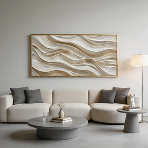 3D Textured Abstract Art | Sandstone Waves