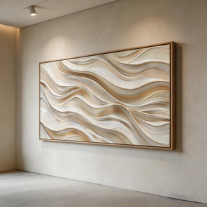 3D Textured Abstract Art | Sandstone Waves