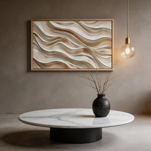 3D Textured Abstract Art | Sandstone Waves
