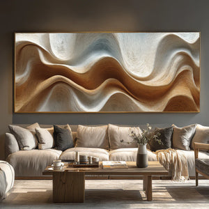 3D Textured Abstract Art | Bronze Current