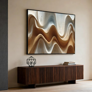 3D Textured Abstract Art | Bronze Current