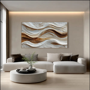 3D Textured Abstract Art | Gilded Drift