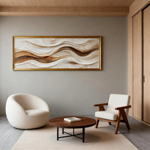 3D Textured Abstract Art | Gilded Drift