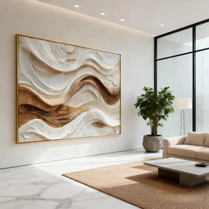 3D Textured Abstract Art | Gilded Drift