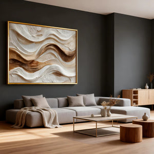 3D Textured Abstract Art | Gilded Drift