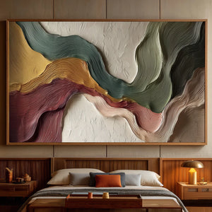 3D Textured Abstract Art | Chromatic Currents