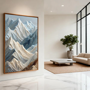 3D Textured Mountain Art | Alpine Ridges