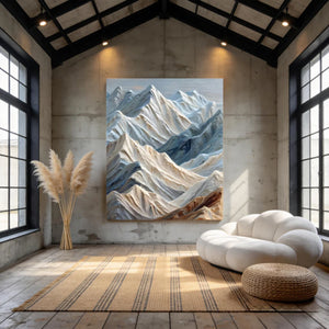 3D Textured Mountain Art | Alpine Ridges