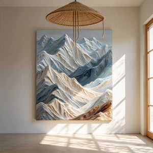 3D Textured Mountain Art | Alpine Ridges