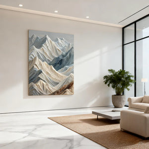 3D Textured Mountain Art | Alpine Ridges
