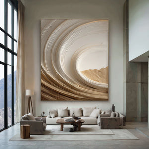 3D Textured Abstract Art | Gilded Current