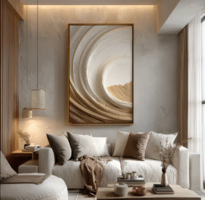 3D Textured Abstract Art | Gilded Current