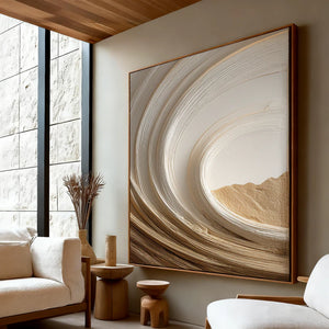 3D Textured Abstract Art | Gilded Current