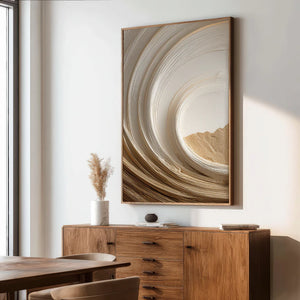 3D Textured Abstract Art | Gilded Current