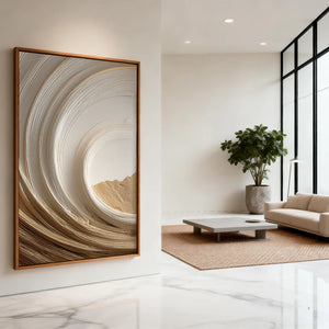 3D Textured Abstract Art | Gilded Current