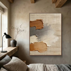 3D Textured Abstract Art | Linen Earth Study