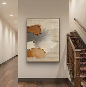 3D Textured Abstract Art | Linen Earth Study