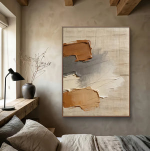 3D Textured Abstract Art | Linen Earth Study
