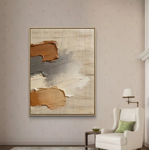 3D Textured Abstract Art | Linen Earth Study