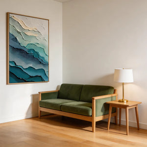 3D Textured Ocean Art | Layered Tides