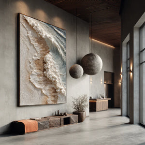 3D Textured Ocean Art | Tidal Foam