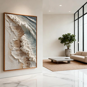 3D Textured Ocean Art | Tidal Foam