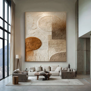 3D Textured Abstract Art | Earthen Circles