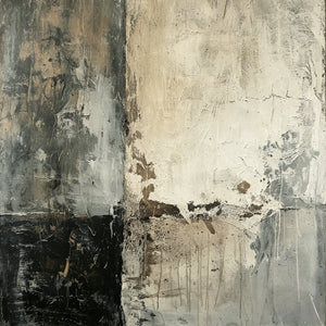 Split Aged Ruin | Wabi‑Sabi Thick Impasto