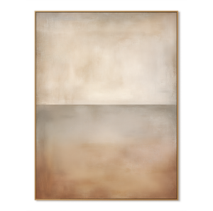 Warm Sand Horizon | Minimalist Abstract Landscape Wall Art