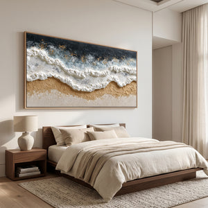 Speckled Metallic Drift | 3D Impasto Wall Art