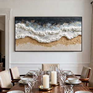 Speckled Metallic Drift | 3D Impasto Wall Art