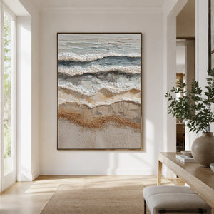 3D Textured Abstract Art | Shoreline Surf Layers