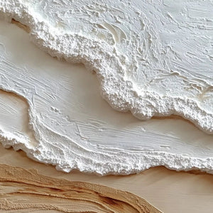 3D Textured Abstract Art | Curving Foamy Coast