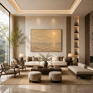 Soft Radiance | Neutral Warm Abstract Wall Piece