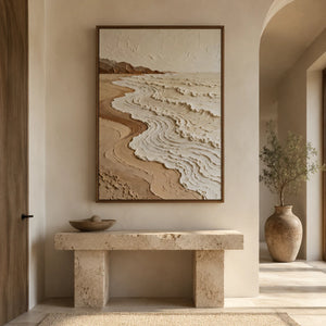 3D Textured Abstract Art | Coastal Tide Shores