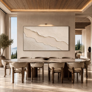Cream Wave Flow | neutral textured wall art
