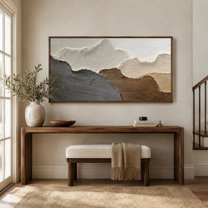 3D Textured Abstract Art | Jagged Mountain Shores