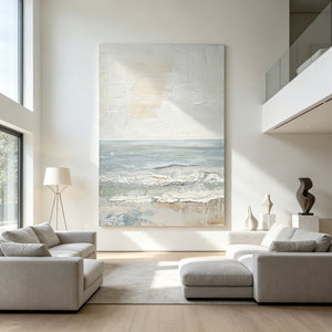 3D Impasto Layer Texture | Coastal Shore Tides