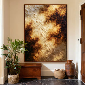 Earthy Textured Haze | Warm Neutral Wall Piece