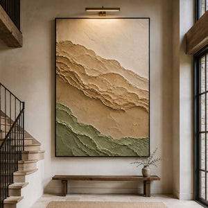 Earthy Wave Terrain｜wabi sabi texture art
