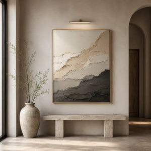Neutral Earth Tones | Misty Layered Ridges