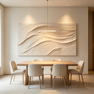 3D Impasto White Textured | Earth Currents