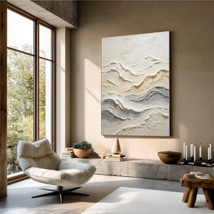 3D Textured Abstract Art | Undulating Mountain Swathes