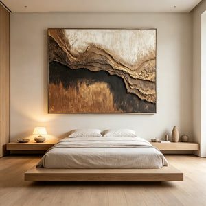 3D Textured Art | Golden Ridgeline