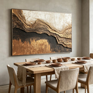 3D Textured Art | Golden Ridgeline