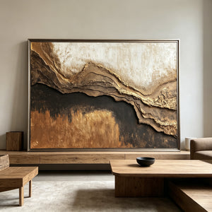 3D Textured Art | Golden Ridgeline