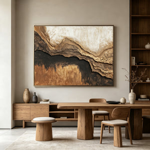 3D Textured Art | Golden Ridgeline