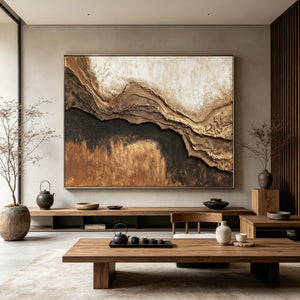 3D Textured Art | Golden Ridgeline