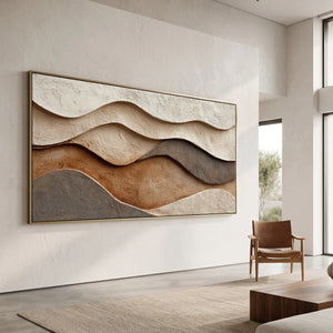 Russet Warmth Drift | 3D Textured Wall Art