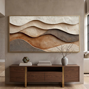 Russet Warmth Drift | 3D Textured Wall Art